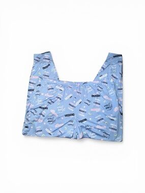 Light Blue Graphic Pajama Joggers